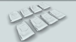 Folded Jeans 3D model cloth, fashion, clothes, folded, jeans