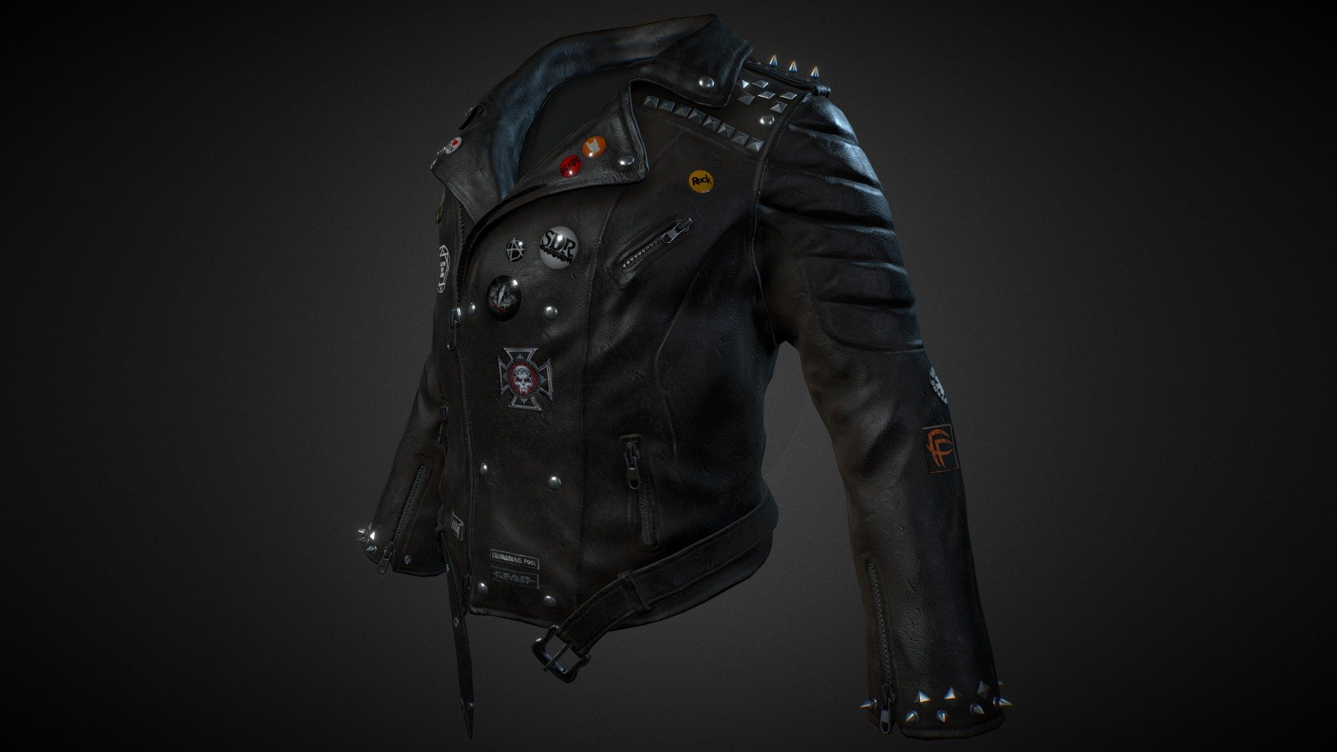 Just an old leather rocker jacket, made for speedsculpt contest, then finished for fun

a couple of renders is there 
https://www.artstation.com/artwork/KGKwR - Rock Jacket (mid-poly) - Download Free 3D model by Teliri 3d model