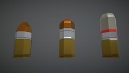 Low-Poly 40mm rounds grenade, 40mm, lowpoly, 40x46