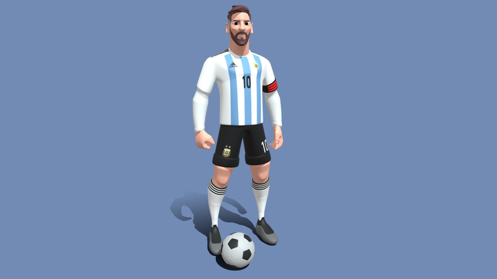 HELLO EVERYONE,
THIS IS 3D LEO MESSI CARTOON CHARACTER CONCPET ART,
MODELED IN AUTODESK MAYA 3D AND TEXTURED IN ADOBE SUBSTANCE PAINTER AND ADOBE PHOTOSHOP 3d model