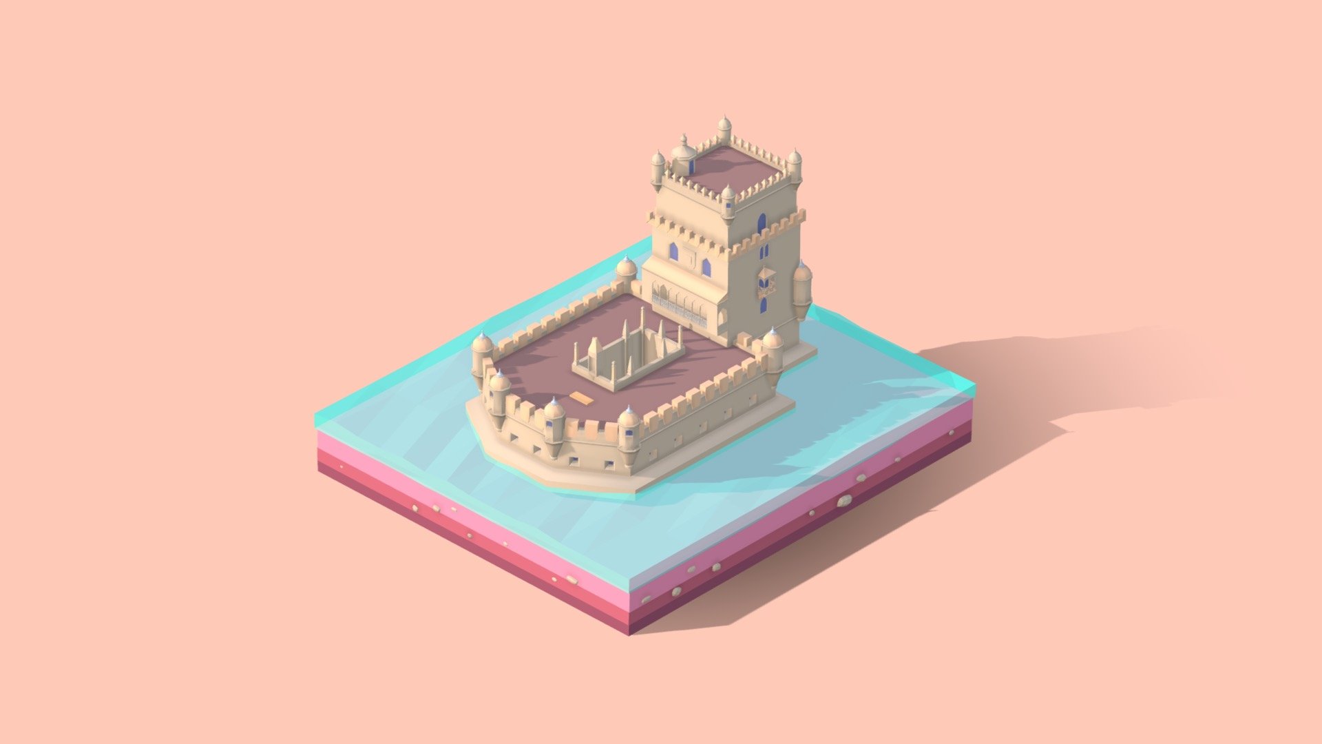 Cartoon Lowpoly Lowpoly Belem Tower

Created on Cinema 4d R17 (Render Ready on native file)

19 925 Polygons

Procedural textured

Game Ready, AR Ready, VR Ready

Include Monument, trees, landscape.
 - Cartoon Lowpoly Belém Tower - Buy Royalty Free 3D model by antonmoek 3d model
