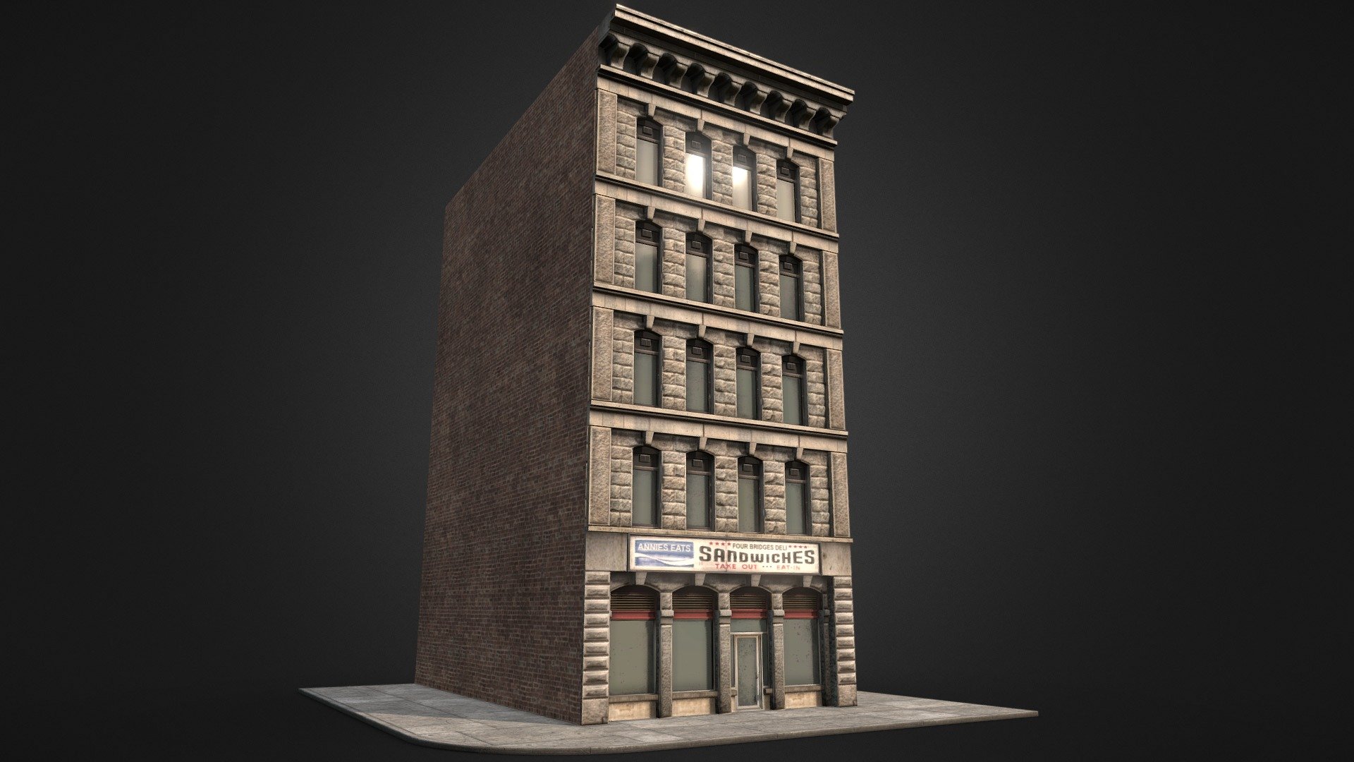 High poly NYC themed rocky building with PBR materials.

If you’d like to make a small donation to me through the PayPal link, it would be greatly apprieciated, enjoy.
paypal.me/MezoMazen - Detailed Old NYC Building - Download Free 3D model by 99.Miles 3d model