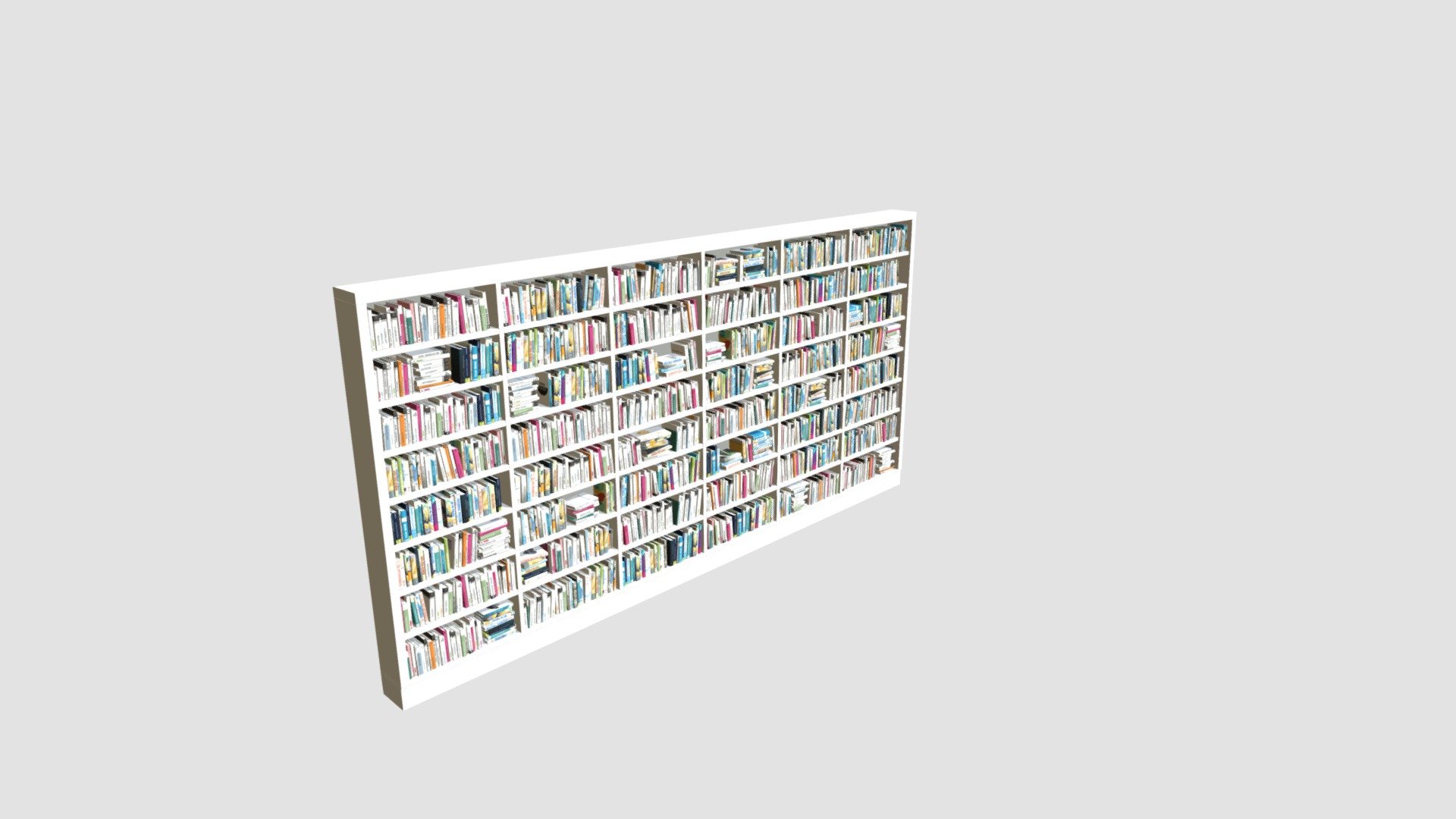Highly detailed 3d model of bookshelf with all textures, shaders and materials. This 3d model is ready to use, just put it into your scene 3d model