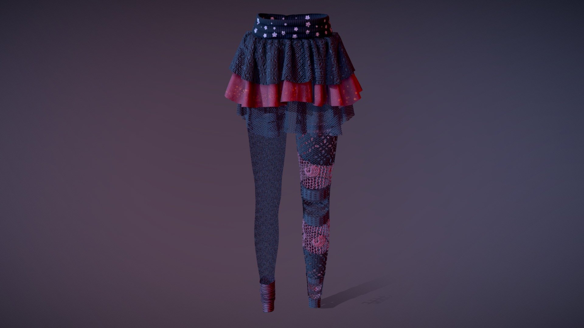 Skirt with lace kneesocks - Skirt with lace kneesocks - 3D model by move.run.stop 3d model