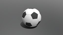 Low Poly Cartoon Football Ball Free topology, football, vr, soccer, realistic, low-poly, cartoon, 3d, lowpoly, gameart, gameasset, free, ball, gameready