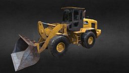 Loader cat, digger, road, earth, loader, site, roller, building, construction