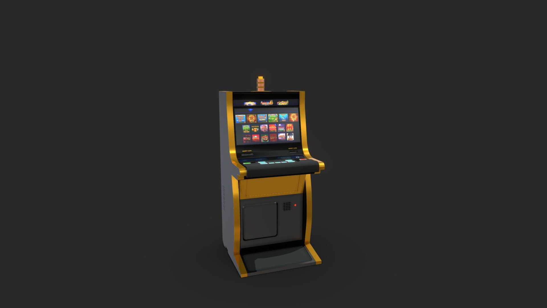 Las Vegas Casino Slot Machine High Poly to spec. Textured, ready for VR / AR

Materials Seperated for easy PBR use. FREE geometry nodes to array slot machines in rows and columns for better optimization. Blender 3.0 and up - Slot Machine - Video Poker, Keno, Blackjack - Buy Royalty Free 3D model by Unreal Designer (@unrealdesigner.ig) 3d model