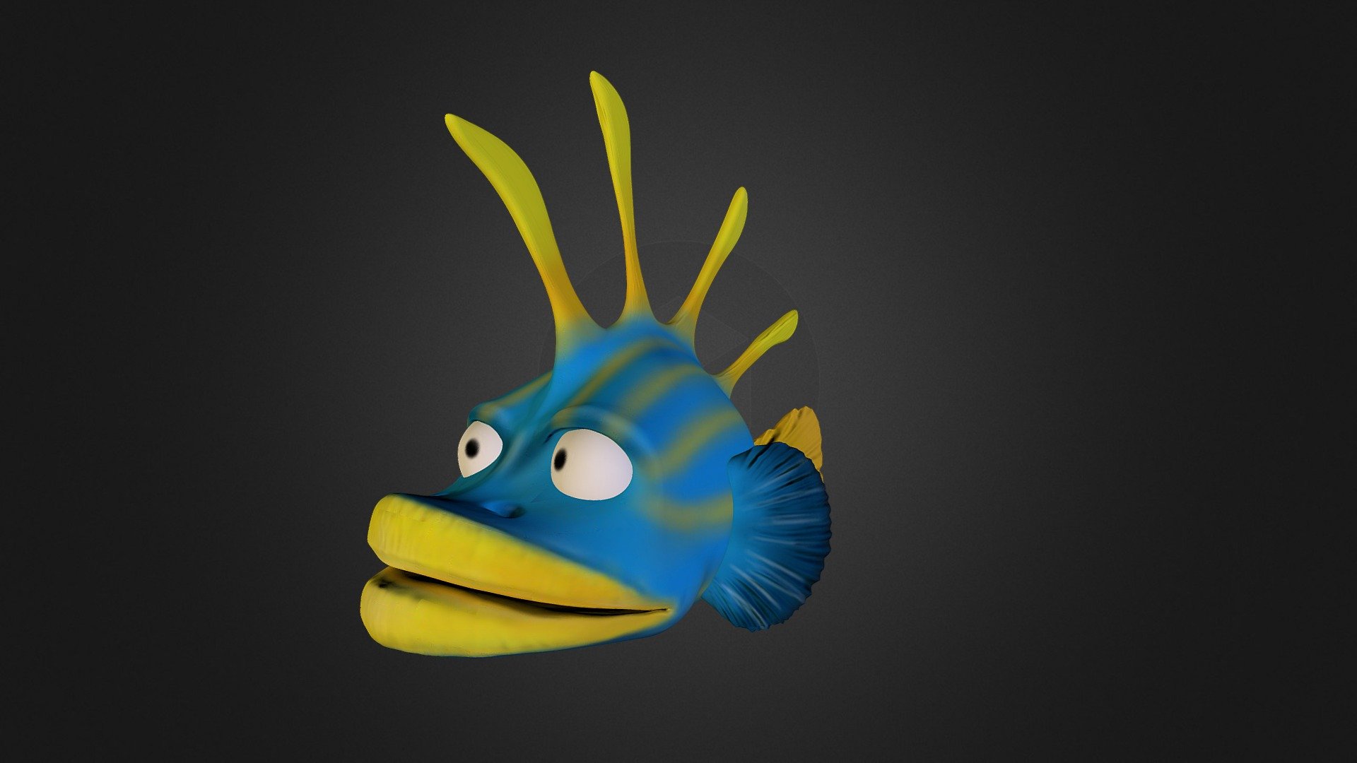 3D Cartoon Fish created for a school advertisment - Cartoon Fish - 3D model by benoitvaldes 3d model