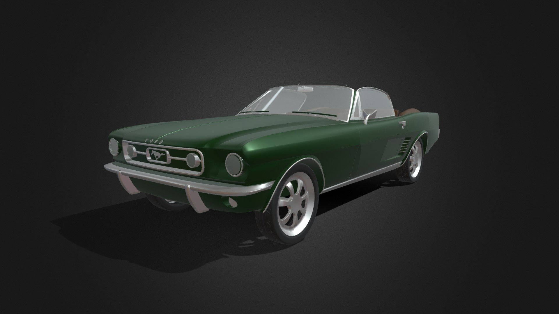Ford Mustang Cabrio 3d model - Ford Mustang Cabrio - Buy Royalty Free 3D model by 3DDomino 3d model