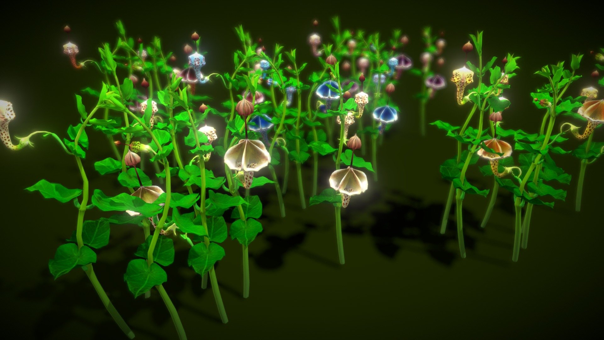 HIGH QUALITY Flower optimized for Unity game engine!

Mobile Optimize Scene This is model 3D Flower Ceropegia Haygarthii in the Big Pack (Cartoon Flower Colections) with over 5 types color!

All objects are ready to use in your visualizations.

-1024x1024, texture maps

-Poly Count : Average 34429polys /65454 tris/ 33845Verts
 - Flower Ceropegia Haygarthii - Buy Royalty Free 3D model by vustudios 3d model