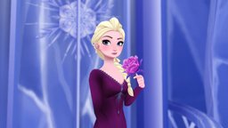 Frozen Elsa frozen, elsa, handpainted, blender, lowpoly, blender3d