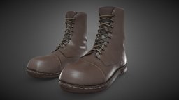 Brown Boots Style 1 leather, cloth, work, fashion, foot, shoes, boots, yellow, footwear, men, inch, wear, wheat, hiking, timberland, character, stylized, clothing, industrial