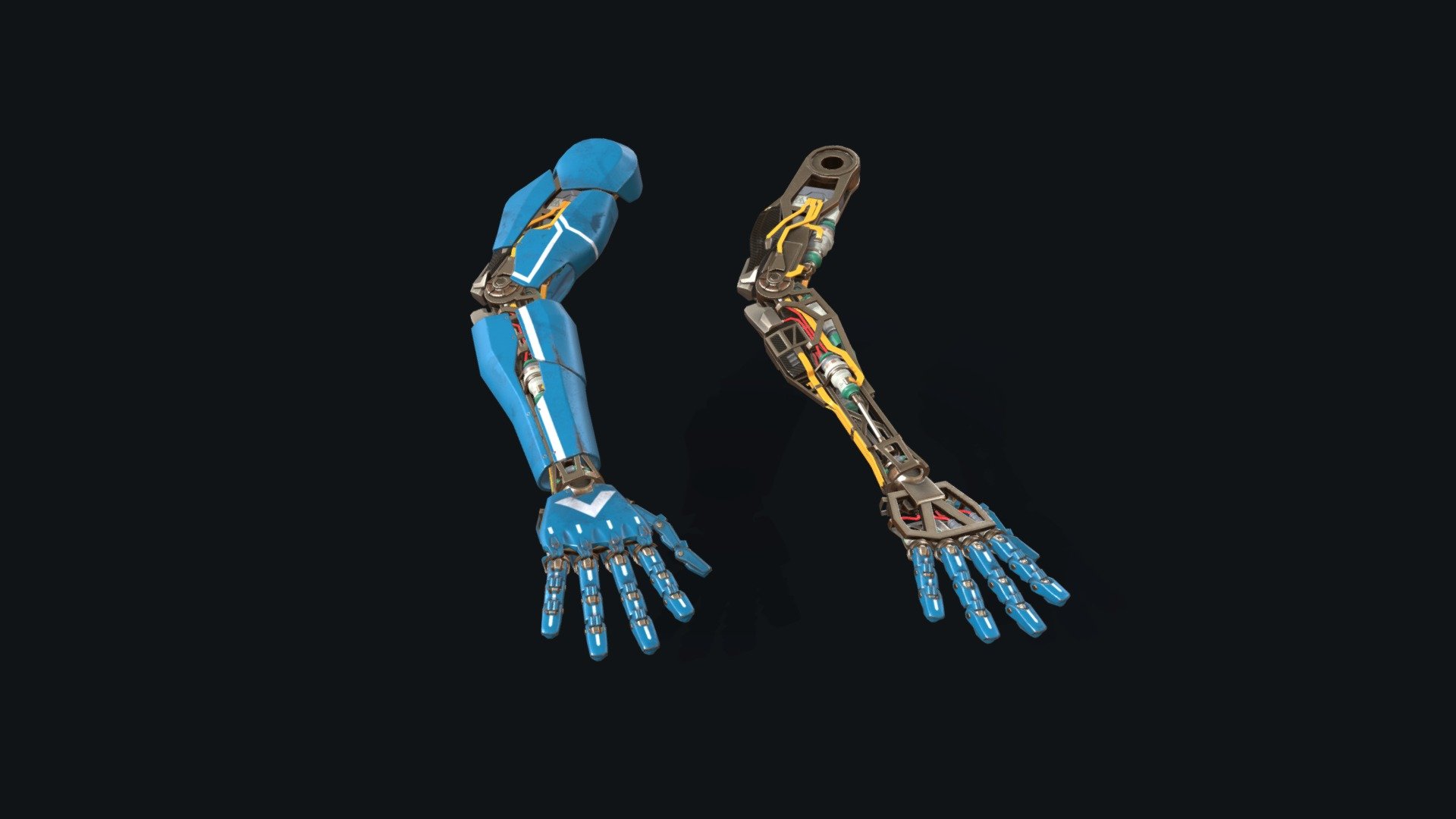 Here's a cybernetic arm I did for upcoming update of House Flipper :&gt; Enjoy! - Cybernetic Arm - 3D model by FancyFez 3d model