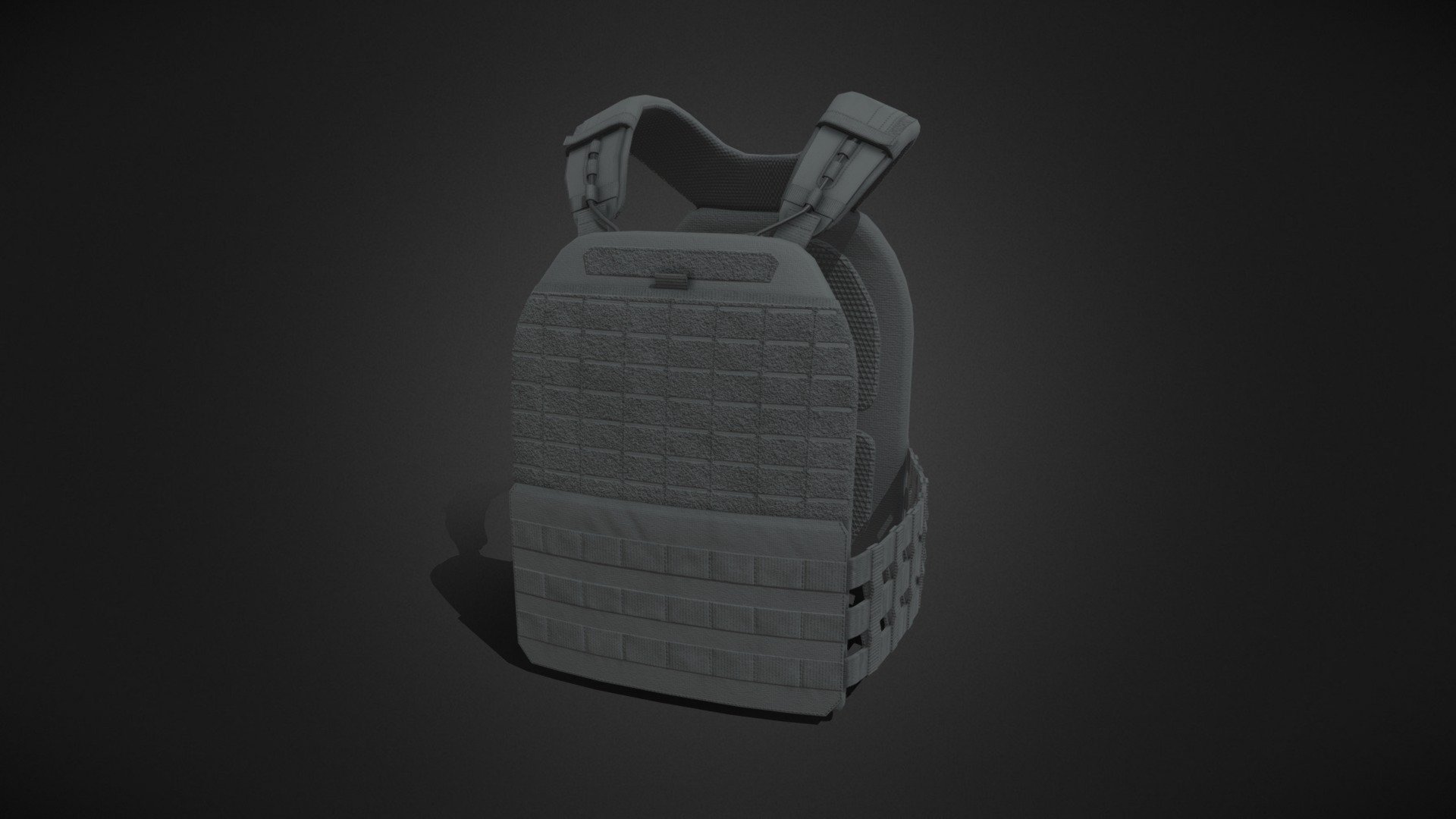Plate carrier widely used in military/police service, as well as fitness competitions 3d model