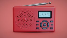 Basic Portable Radio PBR music, portable, electronics, audio, cheap, portable-radio, low-poly, pbr, digital, radio, basic