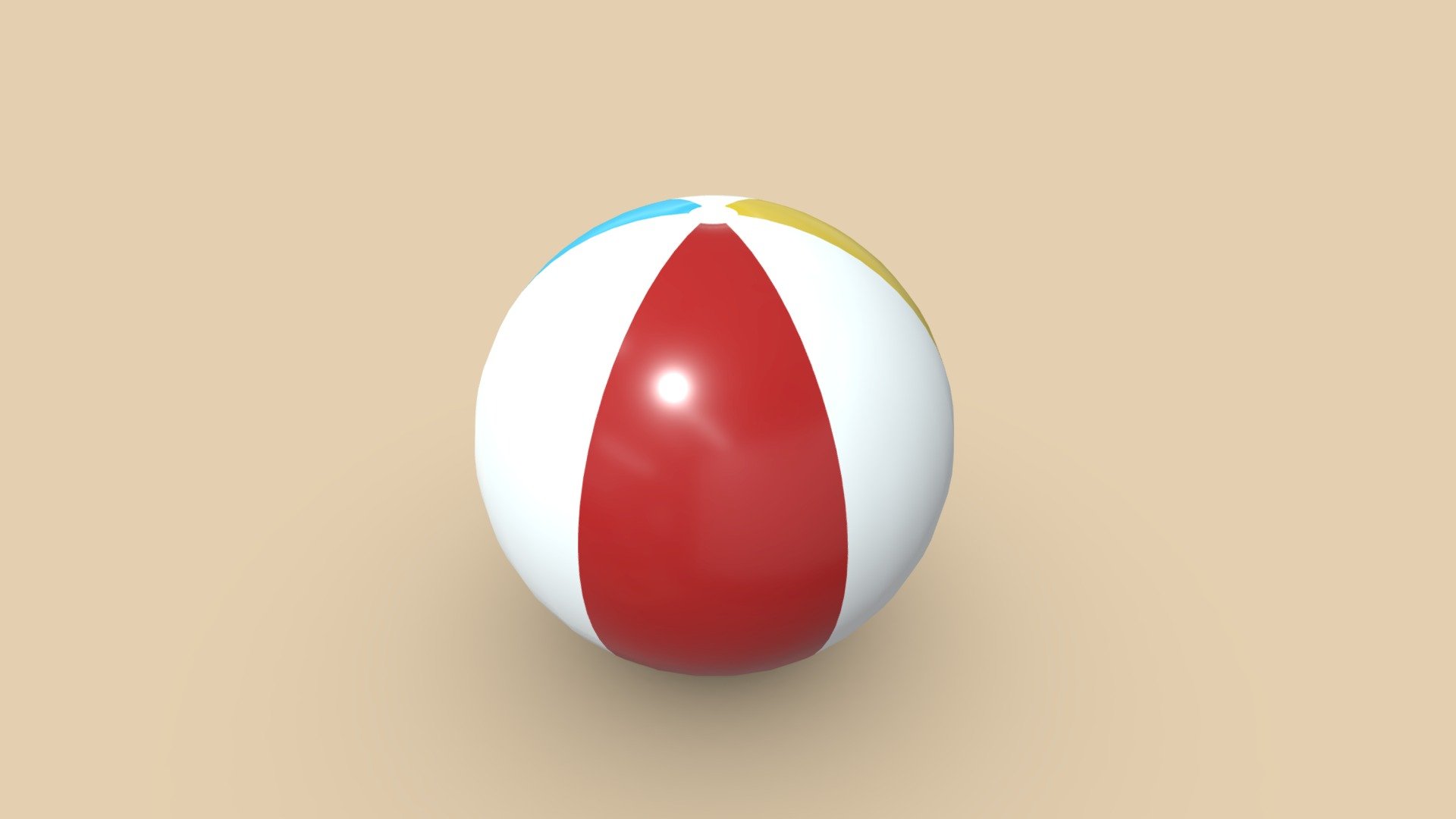 For Day 27 of Nodevember, I made a beach ball. But like a really big one. You know those giant beach balls they bounce on top of crowds at beach concerts? I modeled one of those big beach balls 3d model