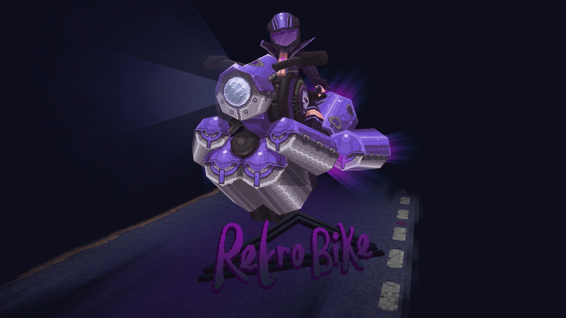 Retro Bike 
I made using Maya and hand painted the textures in Photoshop. I enjoyed making this as I just made it up as I went! 
I love pixel art! Let me know what you think!
I wanted to do something Pixel, retro and the character kind of just came as I was making the bike 3d model