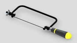 Coping Saw kit, saw, tape, hammer, set, screw, complete, tools, generic, new, big, collection, wrench, vr, ar, pliers, realistic, tool, old, machine, screwdriver, toolbox, stanley, vise, gardening, dewalt, asset, game, 3d, low, poly, axe, hand