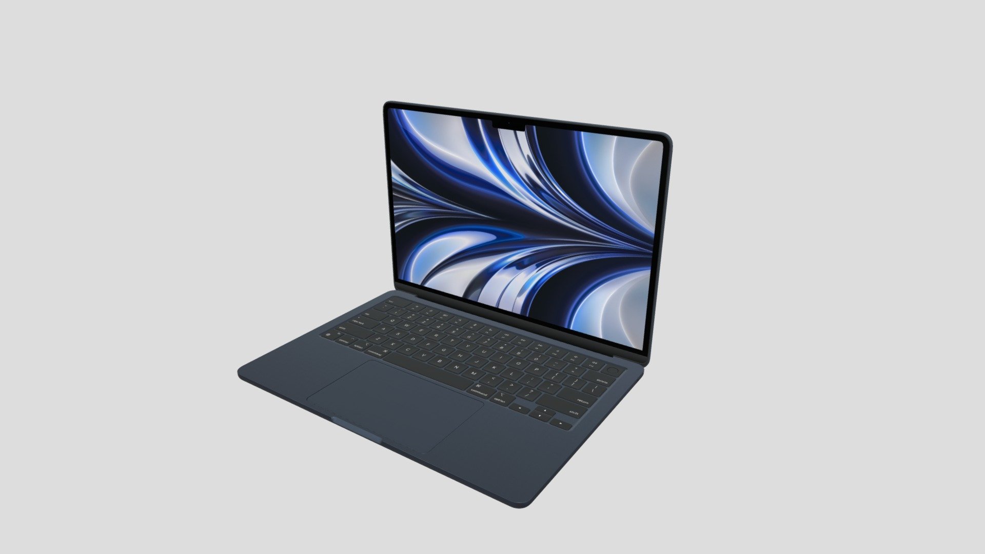 Macbook_air_13. The file contains a complete 3D model and complete textures and environment textures 3d model