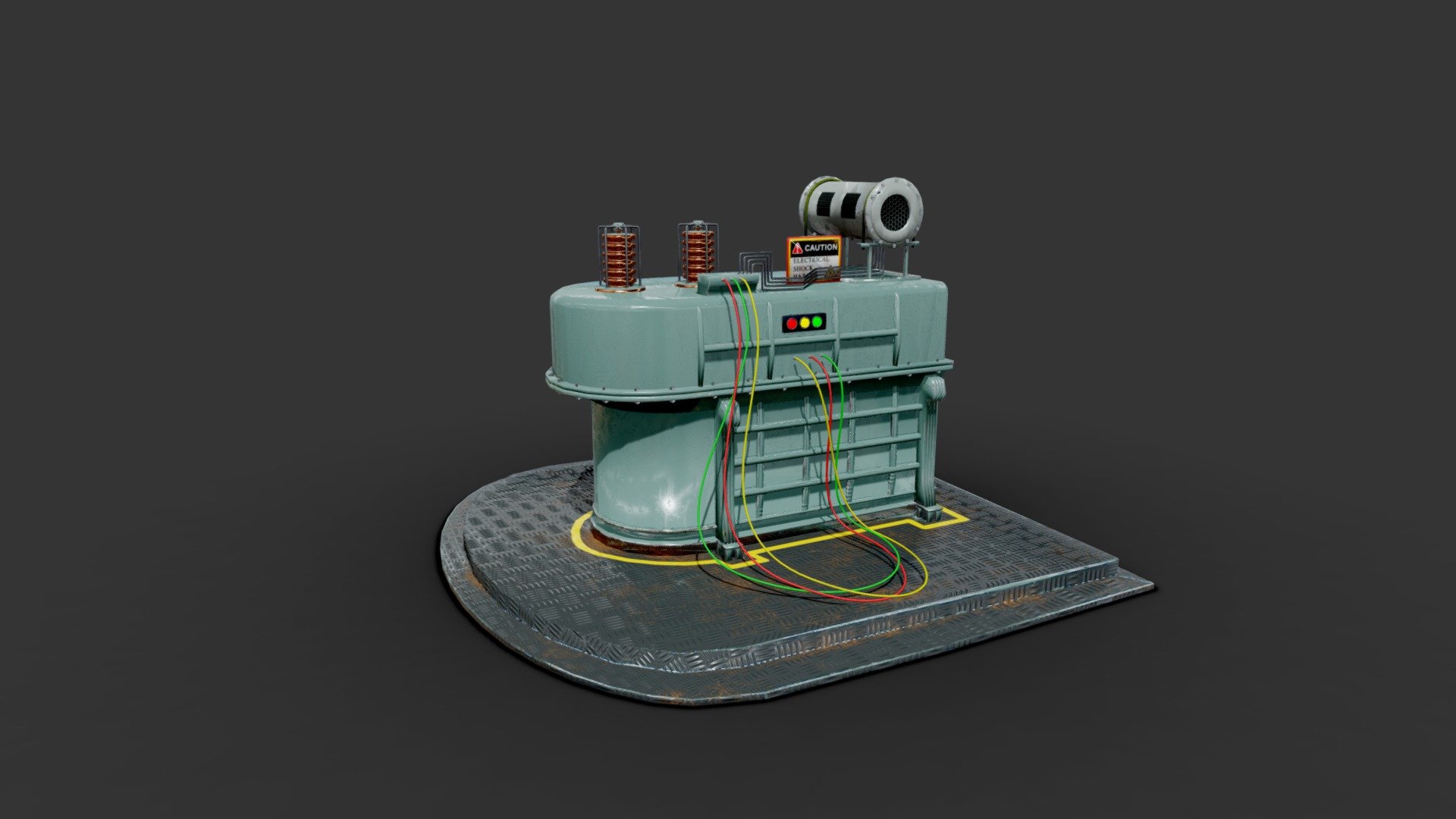 Optimized 3D model of an old transformer created by us for a Oculus Quest 2 VR application developed with Unity Universal Render Pipeline 3d model