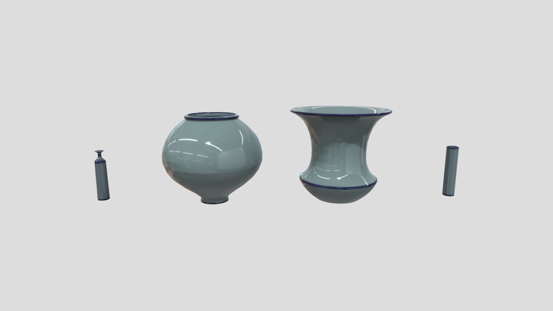 Japan Ceramic Decor Collection - Japan Ceramic Decor Collection - Buy Royalty Free 3D model by architexture 3d model