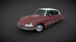 Citroen DS citroen, french, retro, unreal, old, citroen-ds, unity, game, car, gameready