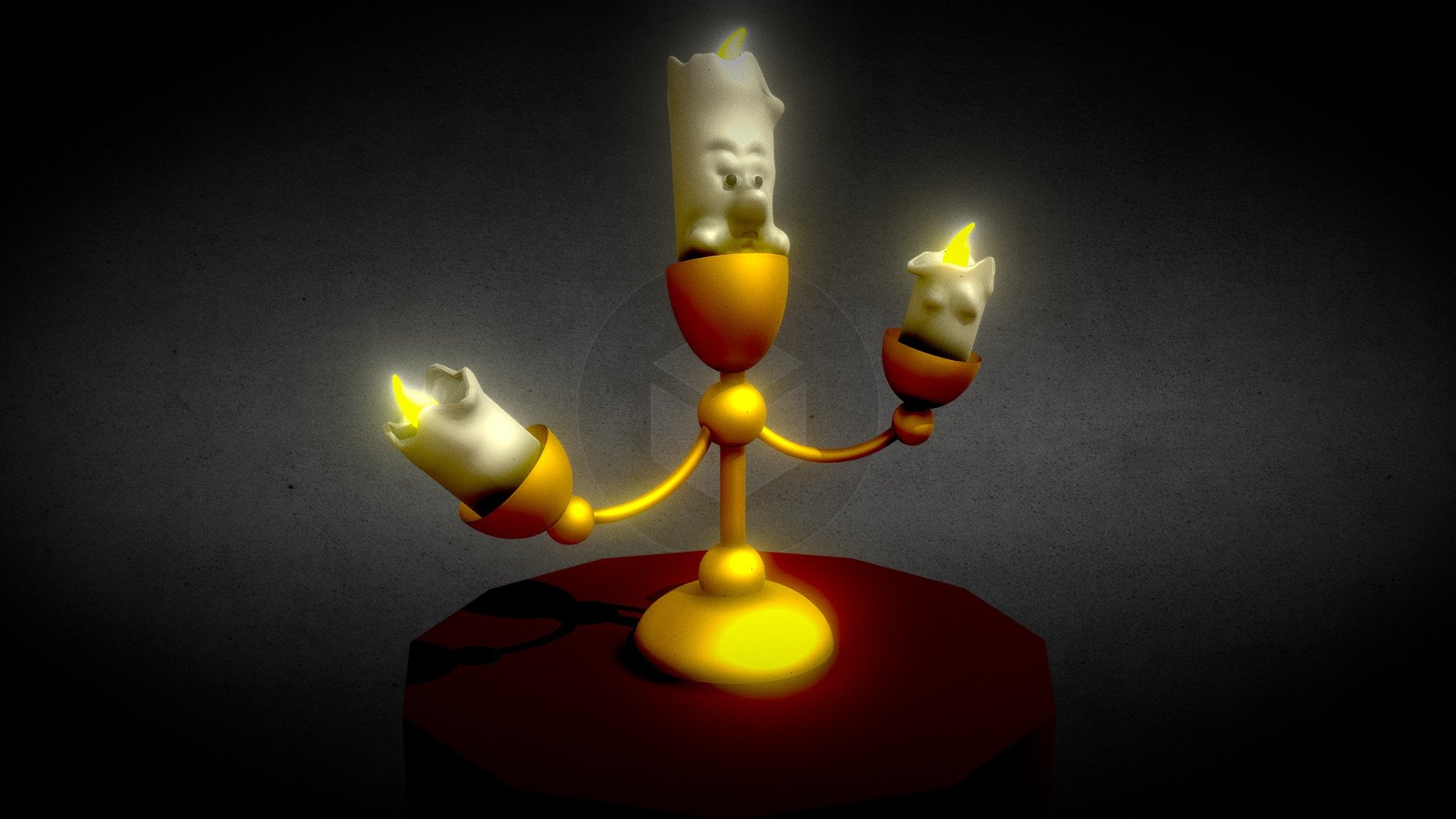Speaking Candle coming soon into Sharegc Store. its a prop for Daz studio und morphs bringing it to live - Speaking Candle - 3D model by Mysticartdesign 3d model