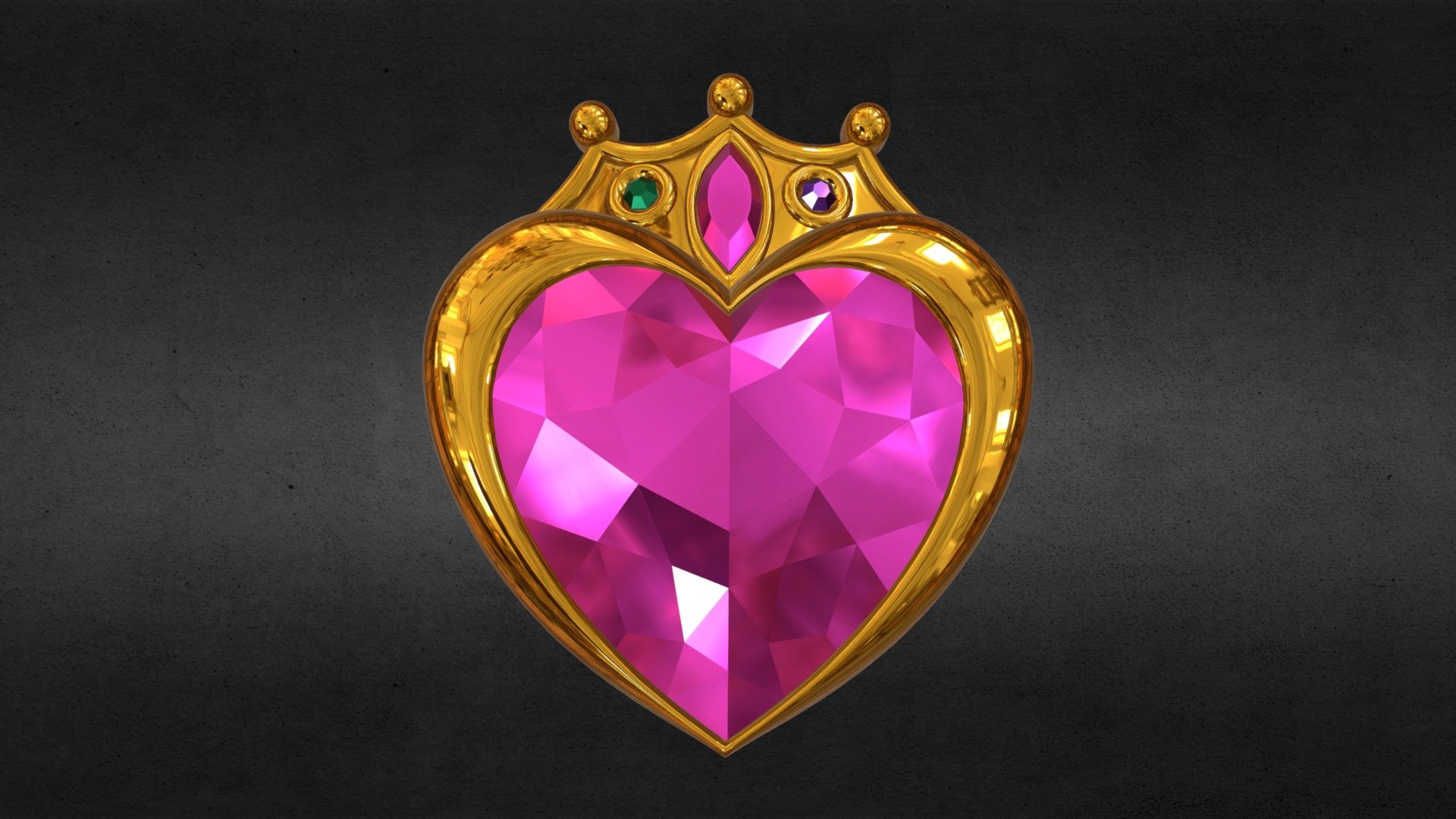Prism Heart Compact - 3D model by Hybryda 3d model