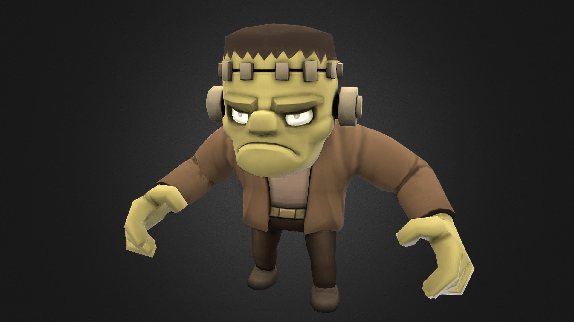 Supported Unity versions 2018.4.8 or higher

Frankenstein (1600 vertex)

3 colors textures 2048x2048 png

6 basic animations

Idle / Move / Attack x2 / Damage / Die

Animation Preview
https://youtu.be/77x66nx4ipI - Poly HP - Frankenstein - Buy Royalty Free 3D model by Downrain DC (@downraindc3d) 3d model
