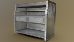 Metal Cabinet retro, classic, furniture, cabinet, 1950s, retrofuturism, draws, furnituredesign, blender, art, blender3d, design, substencepainter