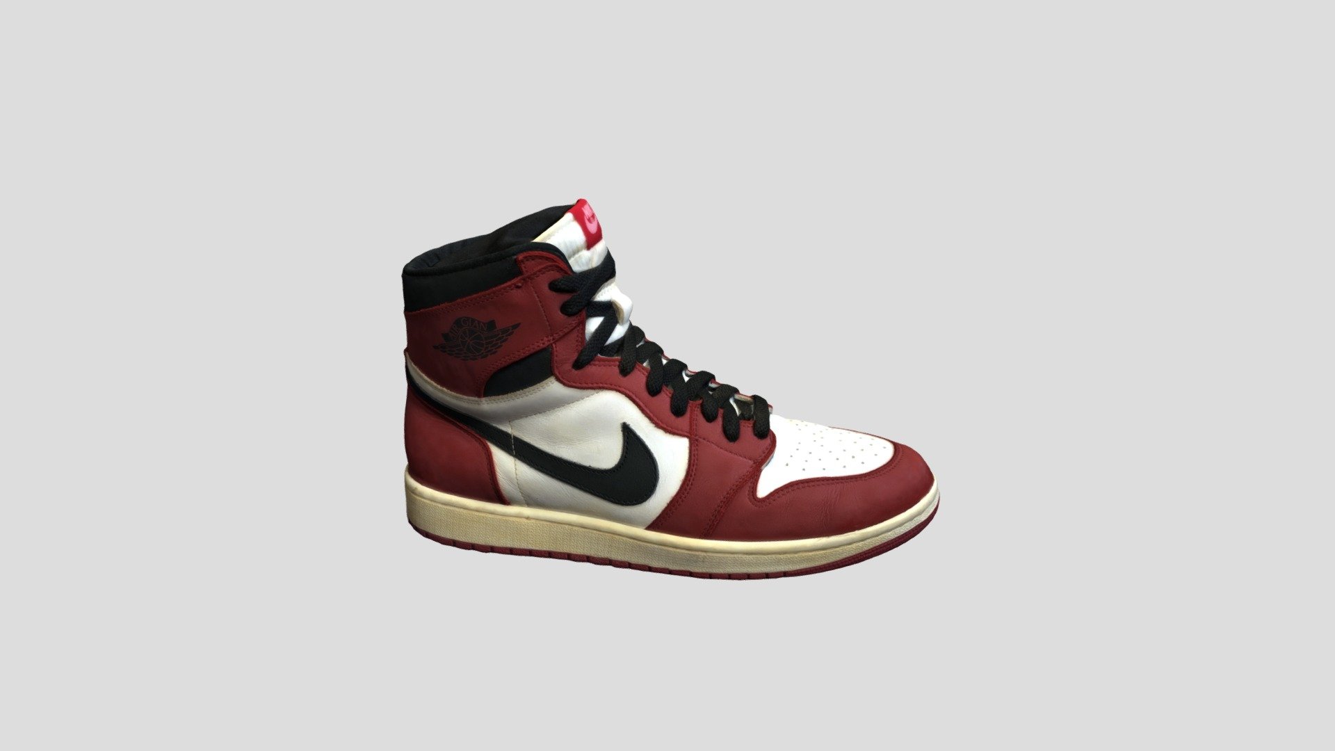 An handmade reproduction of a 1985 Jordan 1 by me, scanned and edited using Metashape and Meshmixer 3d model