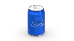 Soda Drink Can 01 Low Poly PBR