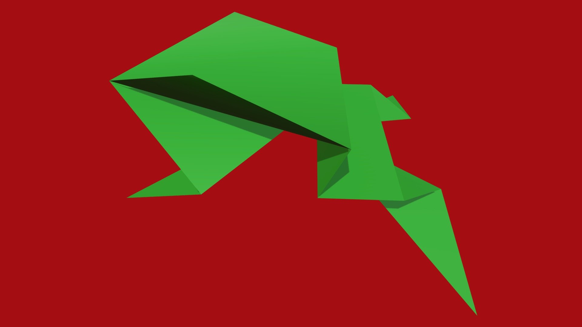 Origami Low Poly Frog - 3D model by Lost Polygons (@lostpolygons) 3d model