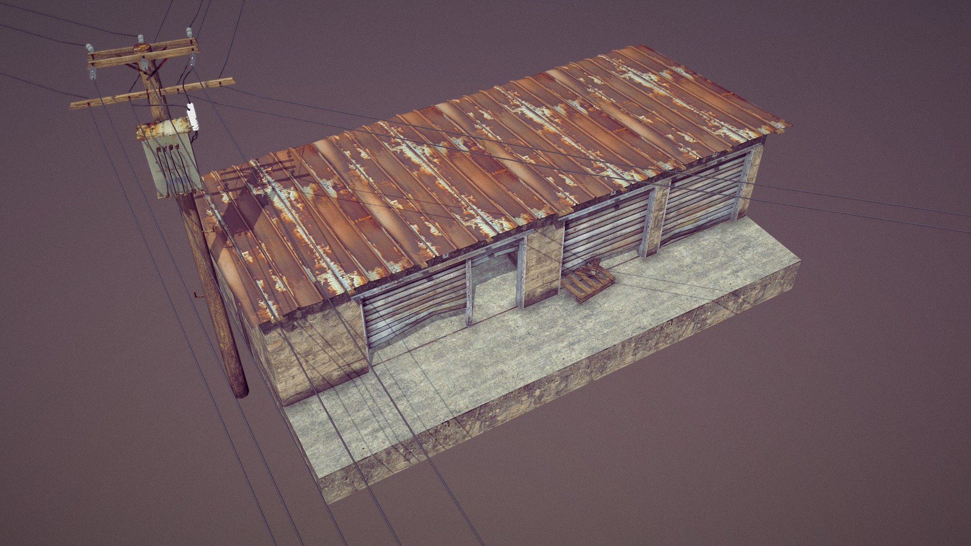 More building practice (own design) - Storage Building 01 - 3D model by Kestutis Jankunas (@Kestutis) 3d model