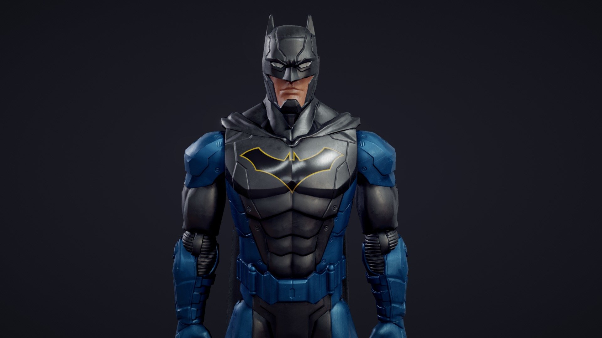 This model was remeshed from a high resoltuion CAD model using InstaLOD which captured all the detail in original 1 million poly model.  The original model was painted in 5 UDIMS in Substance Painter and the cape was made in Marvelous designer. The model was animated in Maya and this drove the cape sim. Everythign was then exported in Alembic format and imported to Sketchfab 3d model