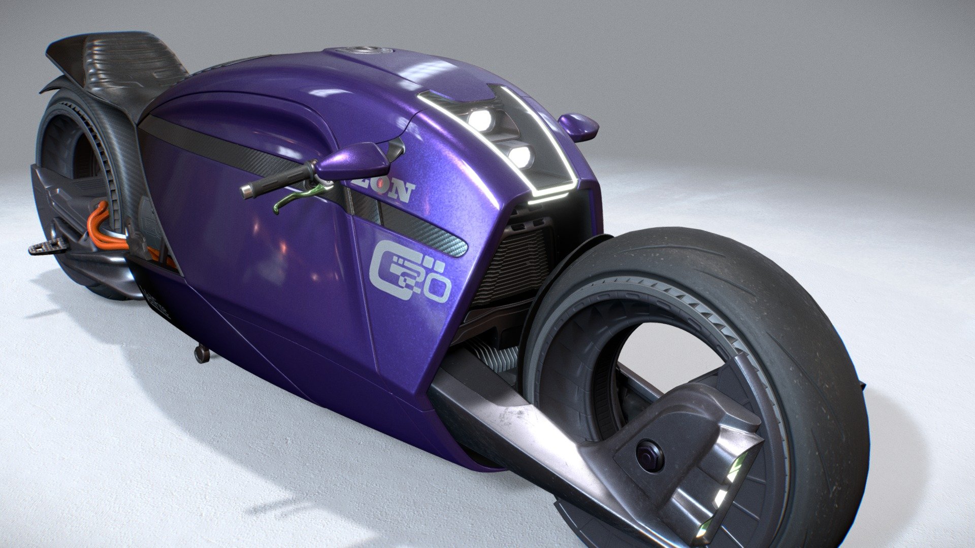A sci-fi motorcycle with a strange electro-magnetic drivetrain. Based on a concept drawing https://imgur.com/nA6gNS2 by a friend of mine https://www.artstation.com/gavinmanners.

Created using 3dsMax and Substance 3D Painter. Most of the components have normal maps baked into them but the bodywork has a normal map only for the flakes and the carbon fiber effect 3d model