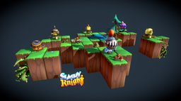 Slashy Knight goblins, diorama, gameassets, slashy, game, gameart, animation, fantasy, knight