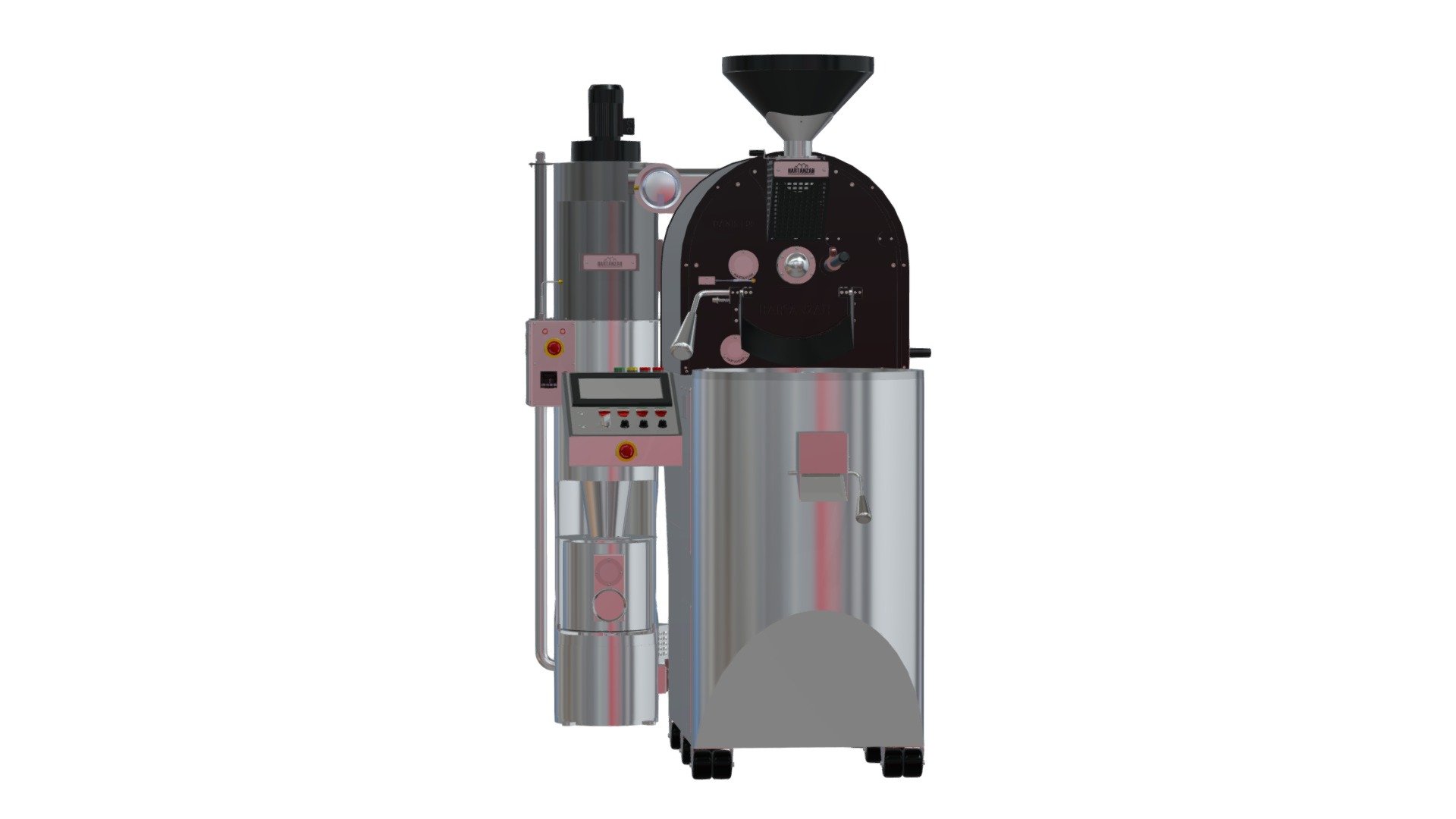 HARTANZAH DANISH 05 - 5 KG GAS AUTOMATIC COFFEE ROASTER

5 kg automatic shop coffee roaster. Built using the highest quality steel, cast iron combined with stainless steel material make Danish 05 become heavy-duty build coffee roaster.

Thermal and mechanism stability makes the continuous roasting process much easier with consistent results. Danish 05 is a perfect choice for roasting of high-quality specialty coffee.

Click this link to find more detail about Hartanzah Danish 05 - Hartanzah Danish 05 - 5 Kg Gas Coffee Roaster - 3D model by Hartanzah 3d model
