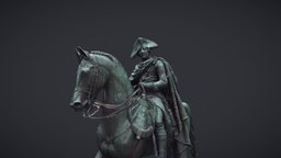 Reiterstandbild Friedrich der Große bronze, germany, statue, berlin, art-deco, equestrian, frederick-ii, prussia, photoscan, photogrammetry, art, sculpture, history, preussen, friedrich-der-grosse, friedrich-ii