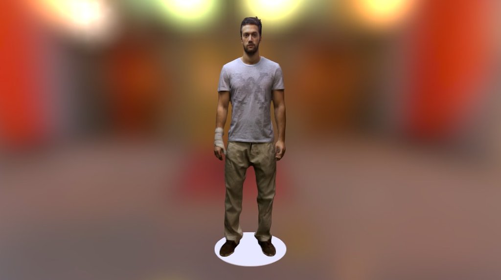 Andre(Deco) Scanned with iPad Air2 and structure.io sensor - Deco with broken hand - Download Free 3D model by Miniature 3D (@samihazan) 3d model