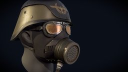 Wolfenstein RTC helmet dae, gasmask, wolfenstein, gameassetpipeline, daehowest2018-2019, gap2018-2019, helmet, gameready, return_to_castle_wolfenstein