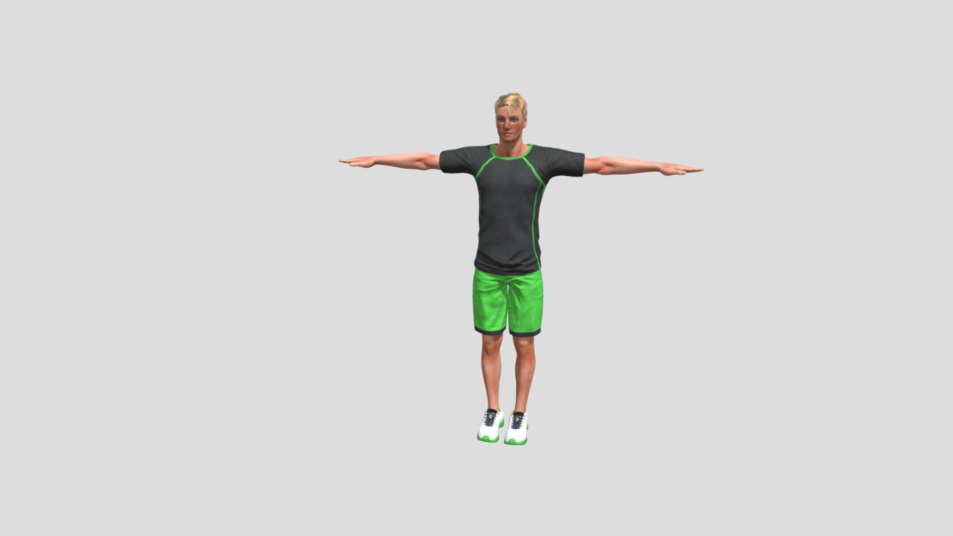 Oliver is sporty man.  Sportive people are tall and slim and muscular like as Oliver. This character like as all our characters are fully rigged.
So Oliver and these others are possible to animate many ways.  emotional expression works, speaking and all kind of animations.
Competative price of course. 
This new version resolution is better (double) than before 3d model