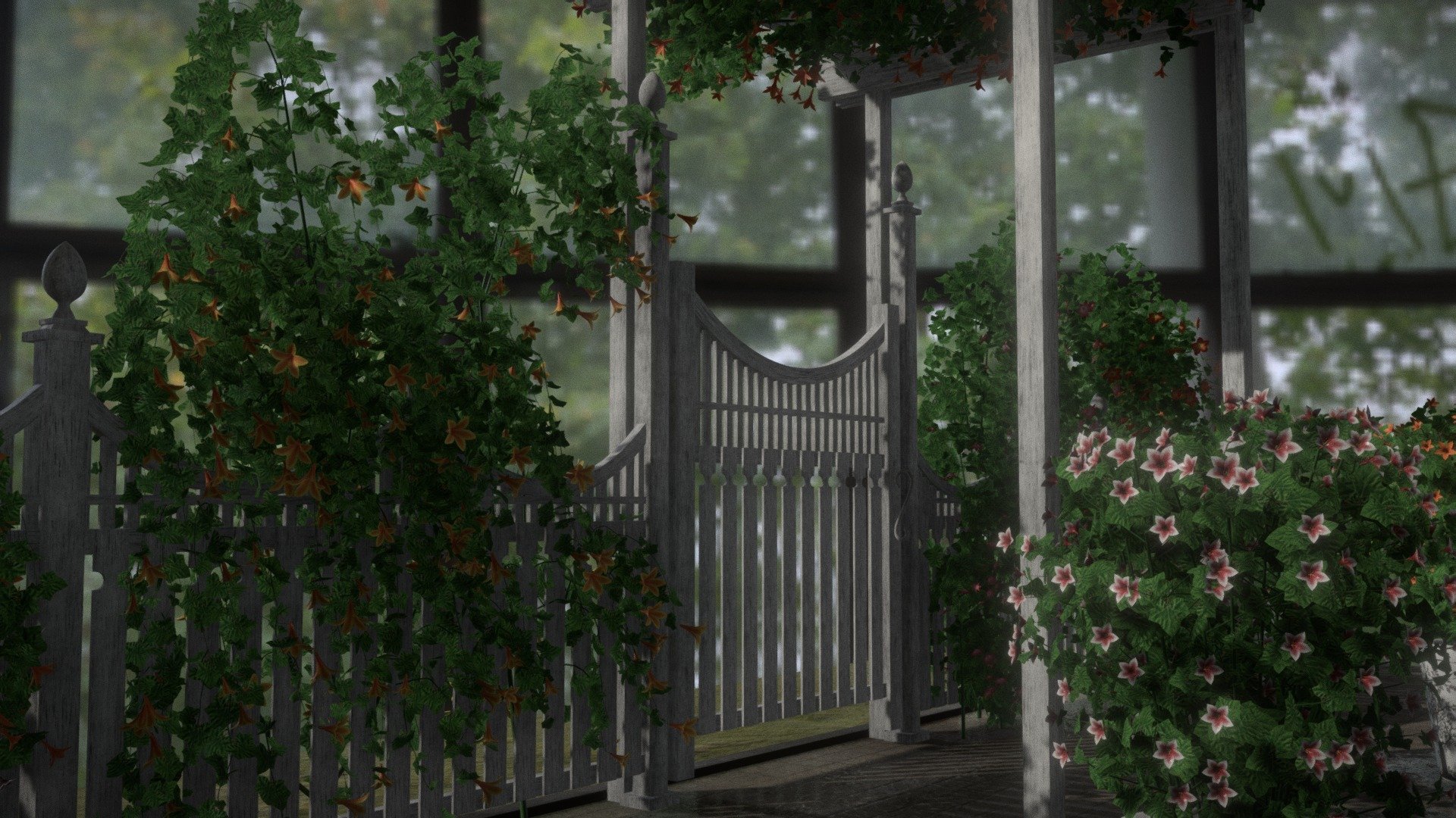 Flowering Vines with Plants with Fence and pots.


Preview Ivy/Vines Click Here

Assets Included:-

5 small ivy/vines with flower variations
5 Large ivy/Vines with flower Variations
5 Flowering Plants/Bust Variations;it can be used as hanging plants
5 Pots
Modular Fence with Gate
3 Flower color Texture Variations


Things you can do with this asset pack:

Translate,Rotate and Scale the vines and use them in any assets/Project you like.
Make full garden using this fence modular pack.
use pots for internal and external renders
flowering Plant/Bush can be used as bushes.
Things are not limited just follow your imagination.


Thank You


Additional Files Structure

Export Folder contain all the fbx model
Texture folder contain all the Textures
Fence blend file
Vines blend file
pots blend file
Sketchfab Scene file

Thank You! - Flower-Vines/Ivy with Plants & Fence - Buy Royalty Free 3D model by Nicholas-3D (@Nicholas01) 3d model