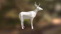 Deer low poly model for 3D printing