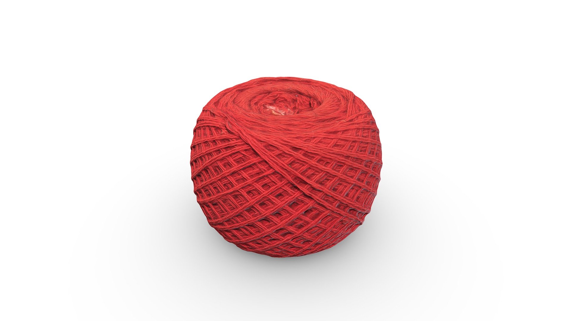 High-poly red ball of thread photogrammetry scan. PBR texture maps 4096x4096 px. resolution for metallic or specular workflow. Scan from real threads, high-poly 3D model, 4K resolution textures.

Additional file contains low-poly 3d model version, game-ready in real time 3d model