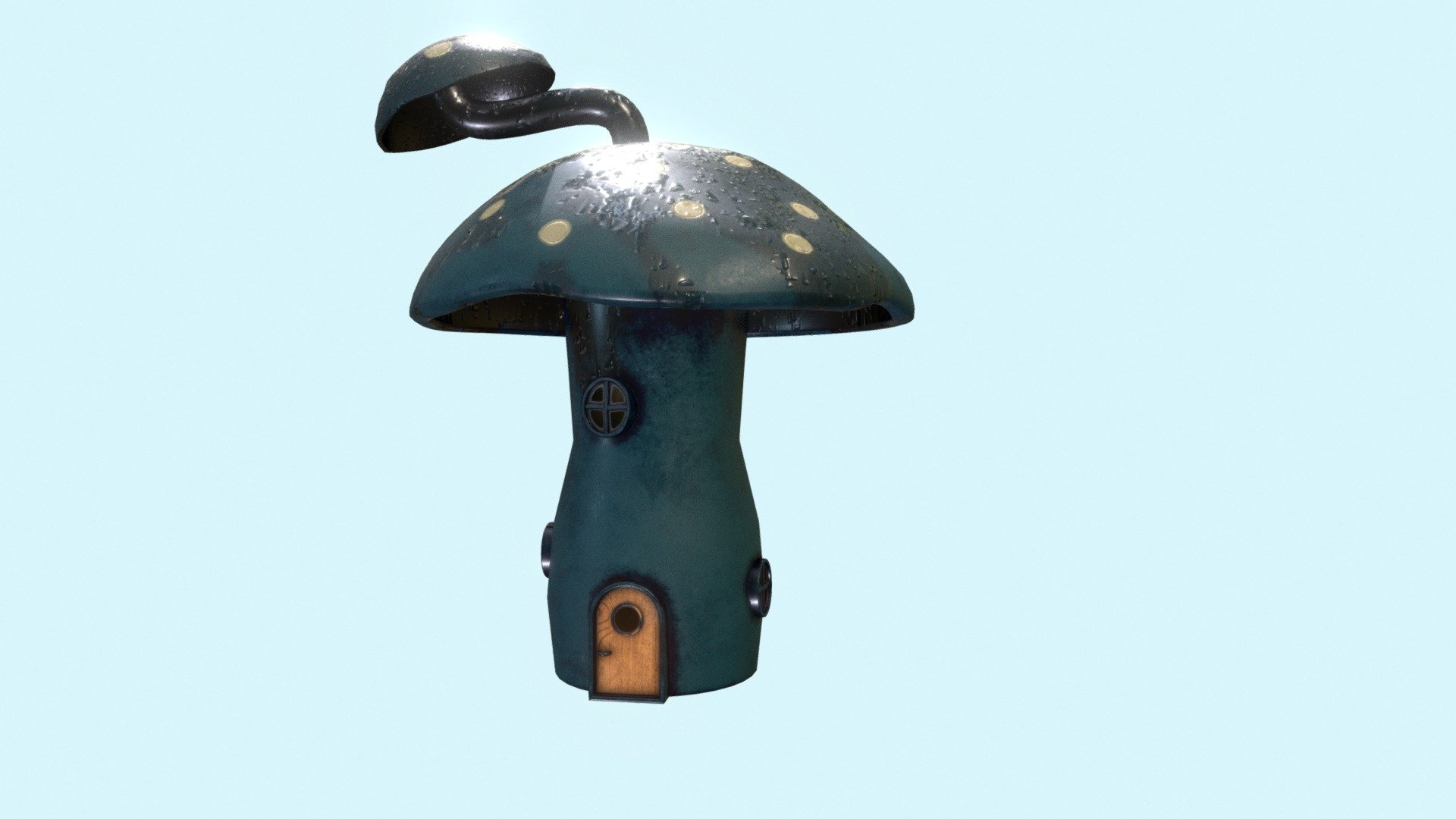 Mushroom House OBJ &amp; FBX - Mushroom House - Buy Royalty Free 3D model by SnowyTrain (@SaifAlshrideh) 3d model