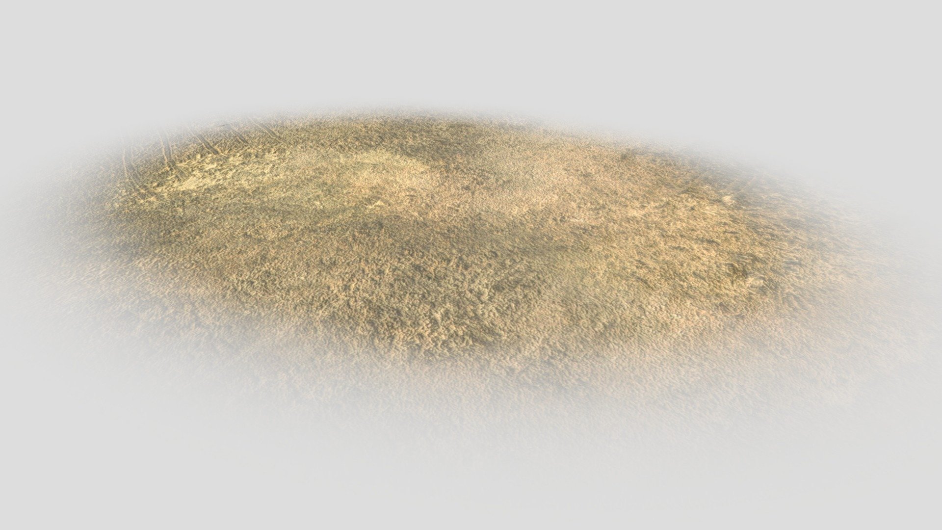 Simple low-poly plane of light brown dirt with HD texture maps 3d model