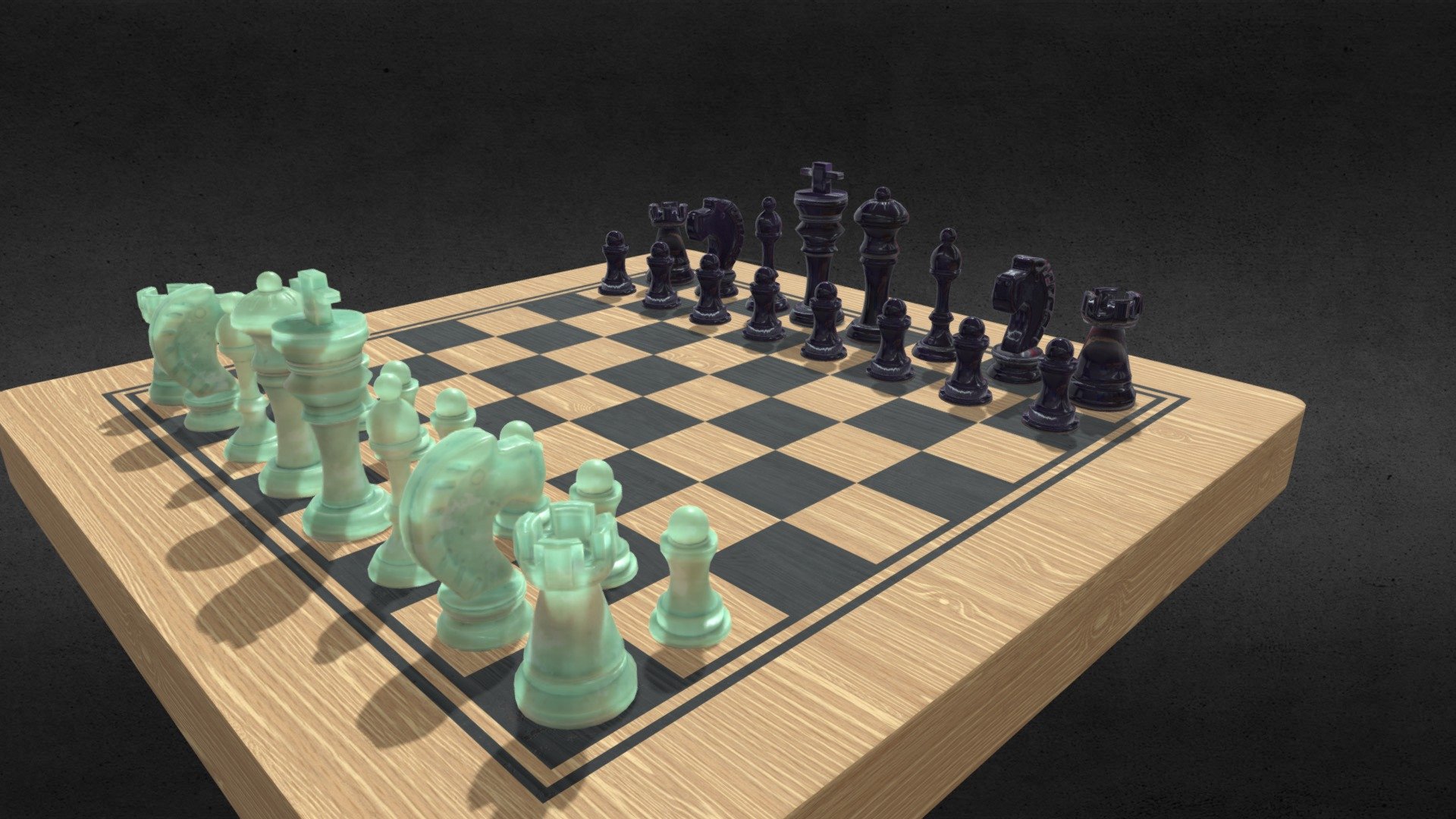 3d model of a Jade Chess ( Low Poly, PBR map  ) .

This product is made in Blender and ready to render in Evee . Unit setup is metres and the models are scaled to match real life objects.

The model comes with textures and materials and is positioned in the center of the coordinates system.

No additional plugin is needed to open the model.

Notes:

Geometry: Polygonal

Textures: Yes

Rigged: No

Animated: No

UV Mapped: Yes

Unwrapped UVs: Yes, non-overlapping

Bake all map

Note: don't forget to take a few seconds to rate this product, your support will allow me to continue working .

Thanks in advance for your help and happy blending!

Hope you like it! Thank you! - Jade Chess - Buy Royalty Free 3D model by Toss90 3d model
