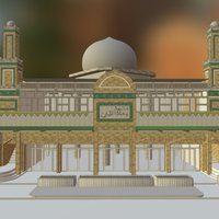Mosque Immadudding mosque, sketchup