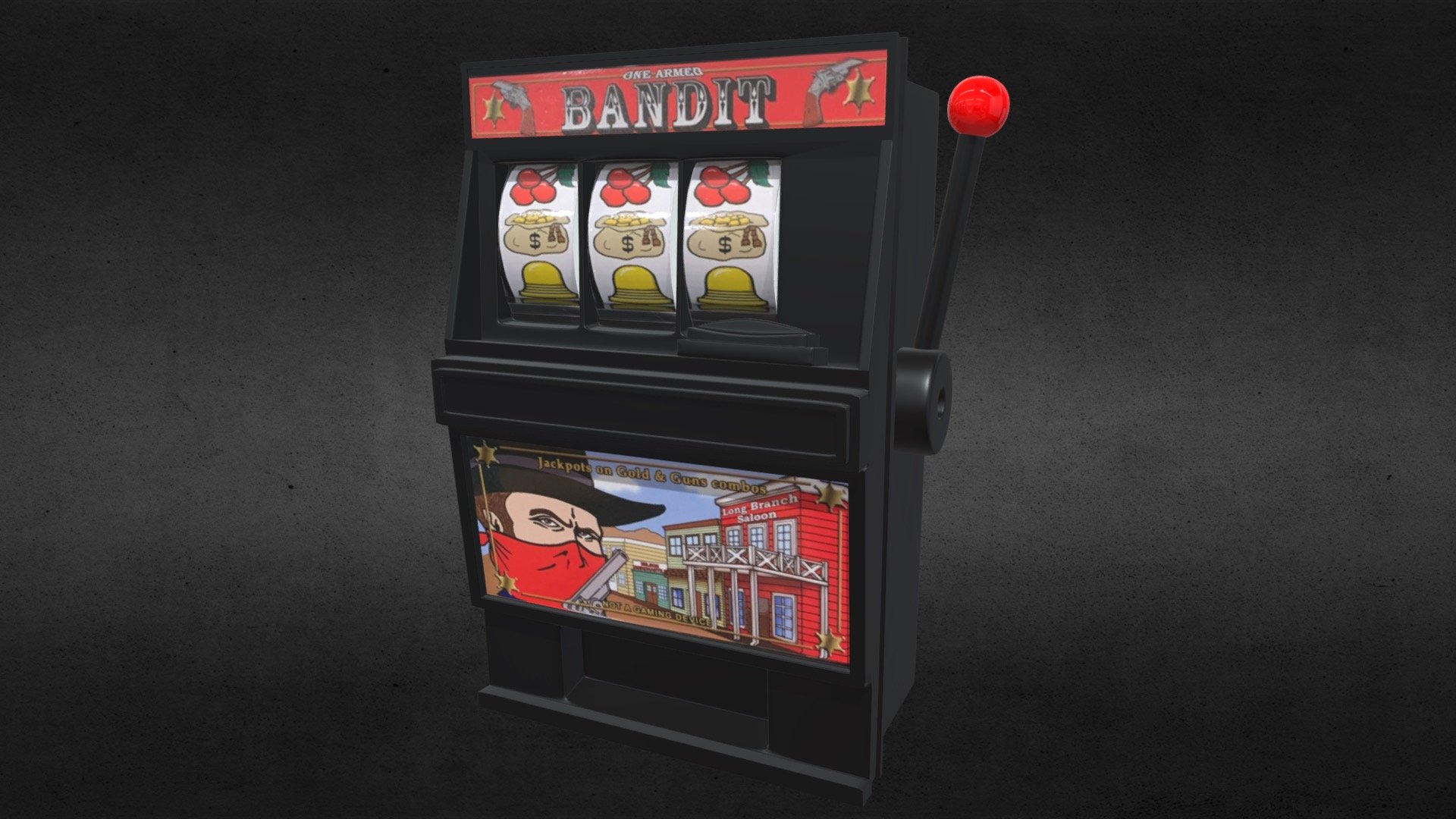 This is a Slot Machine that I will be working on for this month. I modeled it in Maya and will be bringing it into Substance Painter for texturing 3d model
